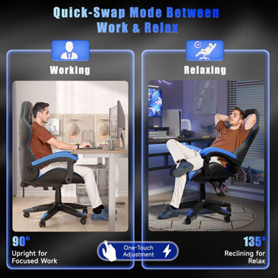 Gaming Chair Racing Style Ergonomic High Back Computer Chair with ...