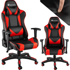 Gaming Chair Stealth - ergonomic shape, with adjustable backrest - black/red