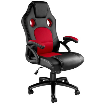 Gaming Chair Tyson - ergonomic shape, thick padding - black/red