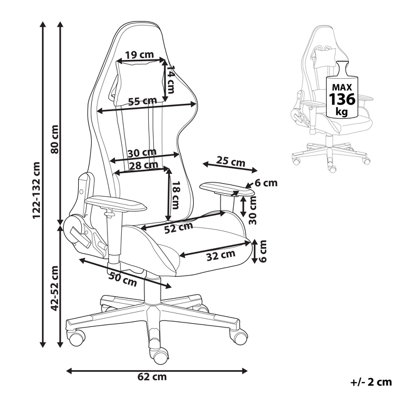Gaming Chair WARRIOR Dark Grey