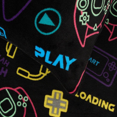 Gaming Fleece Duvet Cover Set Bedding Quilt Warm - 4