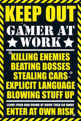 Gaming Keep Out 61 x 91.5cm Maxi Poster