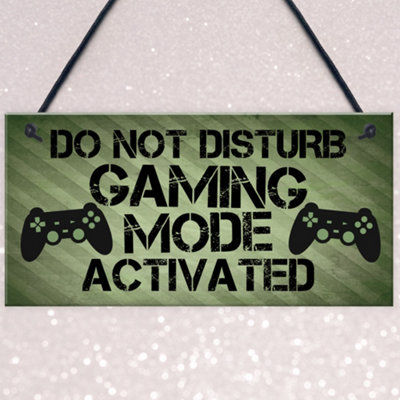 Gaming Sign Do Not Disturb Plaque Gamer Gift Boys Bedroom Decor Gift ...
