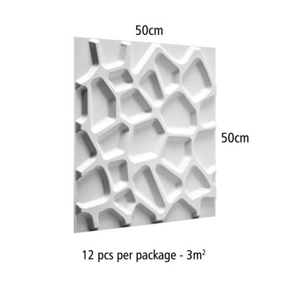 Gaps Design 12 Boards 50x50cm 3D Wall Panel - 6