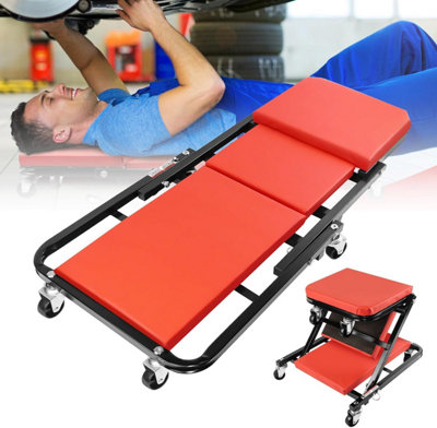 Garage Creeper, Folding Creeper Seat with High-Density Sponge Filling ...