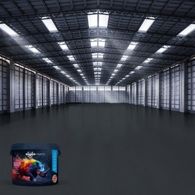 GARAGE FLOOR PAINT DARK GREY 10L  EXTREMELY DURABLE QUICK 3 HOUR DRY TIME FROM RHINO PAINTS  FREE NEXT WORKING DAY DELIVERY