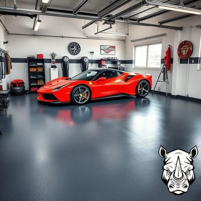 GARAGE FLOOR PAINT DARK GREY 10L  EXTREMELY DURABLE QUICK 3 HOUR DRY TIME FROM RHINO PAINTS  FREE NEXT WORKING DAY DELIVERY
