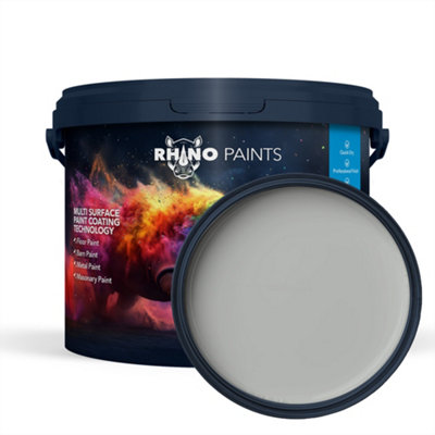 GARAGE FLOOR PAINT LIGHT GREY 10L  EXTREMELY DURABLE QUICK 3 HOUR DRY TIME FROM RHINO PAINTS   FREE NEXT WORKING DAY DELIVERY