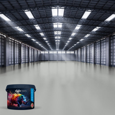 GARAGE FLOOR PAINT LIGHT GREY 10L  EXTREMELY DURABLE QUICK 3 HOUR DRY TIME FROM RHINO PAINTS   FREE NEXT WORKING DAY DELIVERY