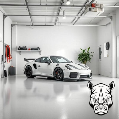 GARAGE FLOOR PAINT LIGHT GREY 10L  EXTREMELY DURABLE QUICK 3 HOUR DRY TIME FROM RHINO PAINTS   FREE NEXT WORKING DAY DELIVERY
