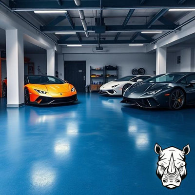 GARAGE FLOOR PAINT LIGHT GREY 10L  EXTREMELY DURABLE QUICK 3 HOUR DRY TIME FROM RHINO PAINTS   FREE NEXT WORKING DAY DELIVERY