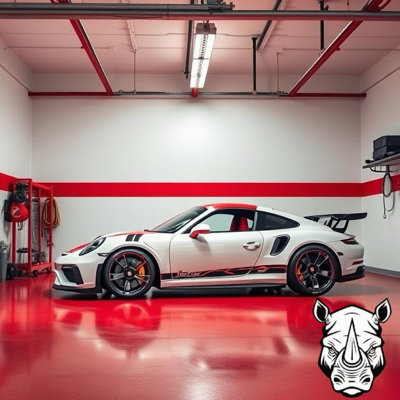 GARAGE FLOOR PAINT LIGHT GREY 10L  EXTREMELY DURABLE QUICK 3 HOUR DRY TIME FROM RHINO PAINTS   FREE NEXT WORKING DAY DELIVERY
