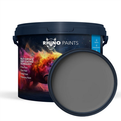 GARAGE FLOOR PAINT MID GREY 10L EXTREMELY DURABLE QUICK 3 HOUR DRY TIME FROM RHINO PAINTS