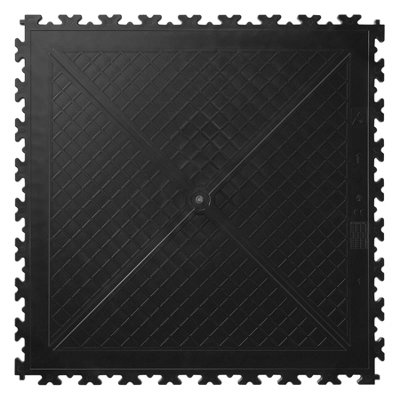 Garage Floor Tile Company X Joint 13m² Single Garage Bundle in Black