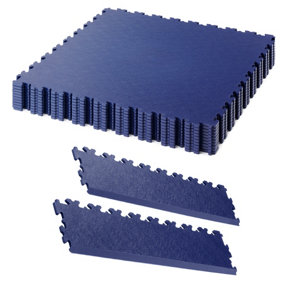 Garage Floor Tile Company X Joint 13m² Single Garage Bundle in Blue