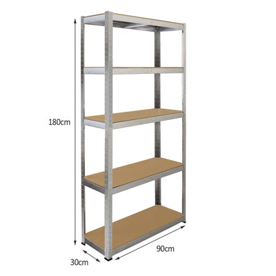 Garage Racking Bundle 4 x 90cm Heavy Duty Racks & 1 x Corner Unit ...