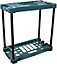 Garage & Shed Tool Organiser - Freestanding Tool Holder Stand with Storage Slots & Canvas Bag with Pouches - H61 x W58 x D31cm