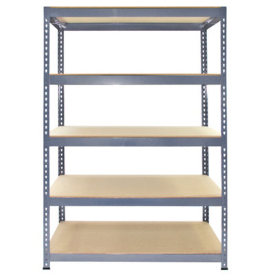 Garage Shelving / 120cm Grey Shed Shelves / Extra Wide Warehouse Storage Racking
