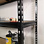 Garage Shelving 122cm Wide & 183cm High Heavy Duty 5 Tier Multipurpose Metal Racking Unit  / Warehouse Shelving Storage in Black
