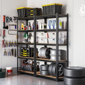 Garage Shelving, 5-Tier Storage Rack, 180 x 90 x 40 cm, Max. Load 875 kg (175 kg per Tier), Shelving Unit, Adjustable Shelves