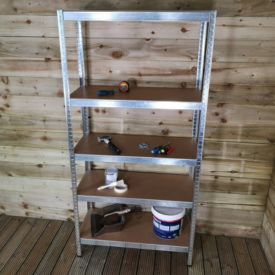Garage Shelving 90cm Wide & 180cm High Heavy Duty 5 Tier Multipurpose Metal Racking Unit  / Warehouse Shelving Storage - 4