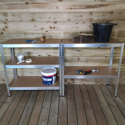 Garage Shelving 90cm Wide & 180cm High Heavy Duty 5 Tier Multipurpose Metal Racking Unit  / Warehouse Shelving Storage - 9