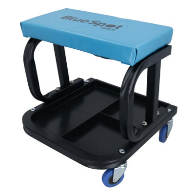 Rolling Garage Stool Adjustable Height Mobile Rolling Gear Seat