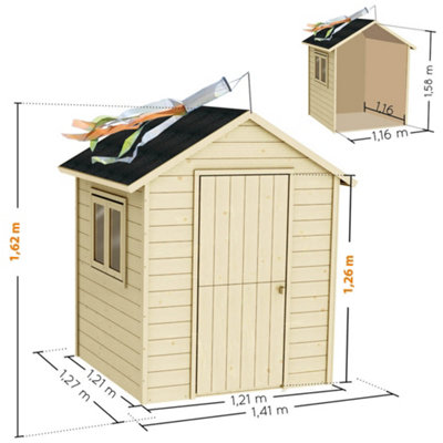 Garance Wooden Playhouse 5 x 4 - 5