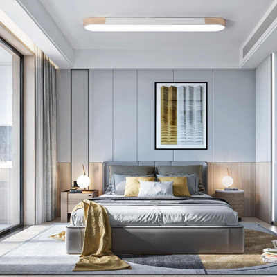 Gararm Gold Modern LED Ceiling Light Dimmable Ceiling Lamp with Remote ...