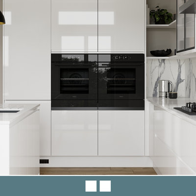 View Garcinia with cabinets in the colour white, with a gloss finish.