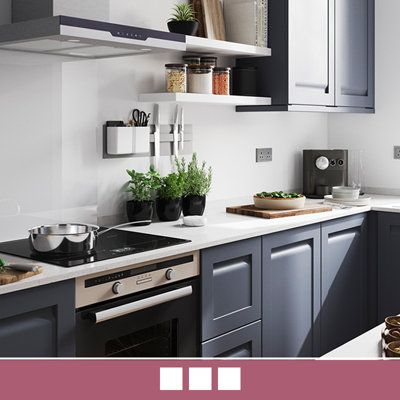 Garcinia Matt Midnight Blue Integrated Handle
