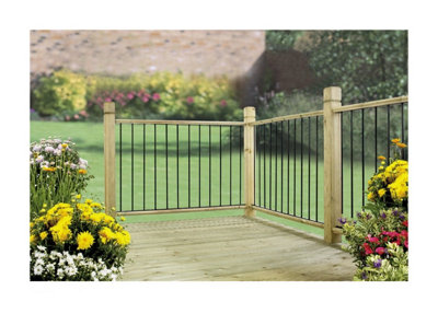 GARD Metal Deck Decking Infill Fence Panel 280mm Wide x 770mm High (Pack of 2) DPGB