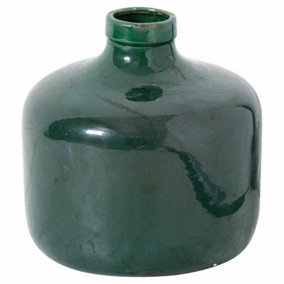 Garda Emerald Glazed Chive Vase - Ceramic - L23 x W23 x H23 cm - Green