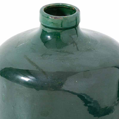 Garda Emerald Glazed Chive Vase - Ceramic - L23 x W23 x H23 cm - Green