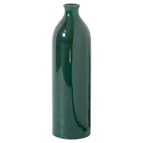 Garda Emerald Glazed Gisela Vase - Ceramic - L17 x W17 x H57 cm - Green