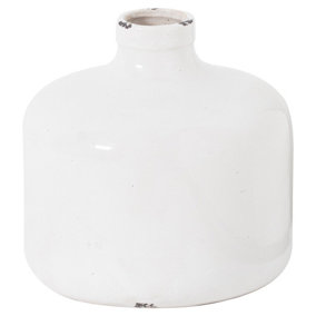 Garda Glazed Eve Vase - Ceramic - L29 x W29 x H29 cm - White