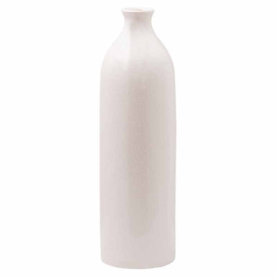 Garda Glazed Gisela Vase - Ceramic - L18 x W18 x H51 cm - White