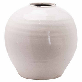 Garda Glazed Large Regola Vase - Ceramic - L37 x W37 x H38 cm - White