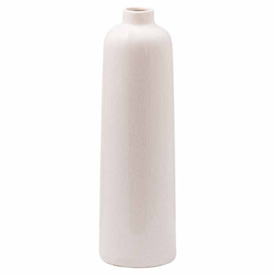Garda Glazed Raine Vase - Ceramic - L15 x W15 x H49 cm - White