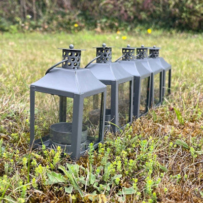 Garda Tealight Candle Lantern (Set of 5) in French Grey - 3