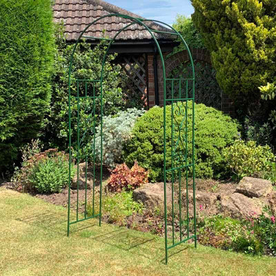 Garden Arch - Metal - L48 x W120 x H200 cm - Green