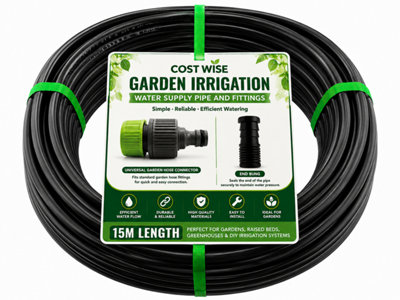 GARDEN AUTOMATIC IRRIGATION LPDE WATER SUPPLY PIPE WITH HOSE CONNECTOR ...