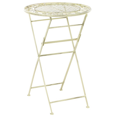 Garden Bar Table BIVIO 60 cm 60 cm Metal Light Green