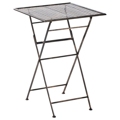 Garden Bar Table BORMIO 60 cm 60 cm Metal Black