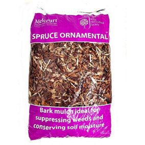 Garden Bark 60L bag of Melcourt's RHS Spruce Ornamental Bark for Weed Control and Mulching