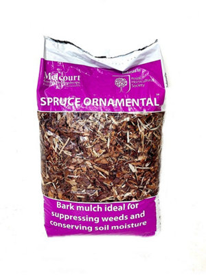 Garden Bark 60L bag of Melcourt's RHS Spruce Ornamental Bark for Weed Control and Mulching - 3