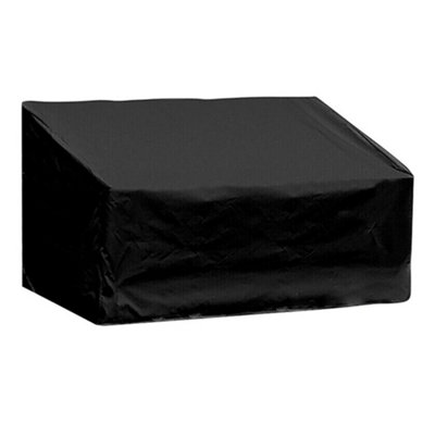 Garden Bench Cover, Waterproof 2 Seater Fueniture Cover for Patio Bench, Black Oxford Cloth with Drawstring, 134 x 66 x 89cm