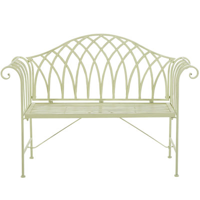 Garden Bench MILAZZO 130 cm Metal Light Green