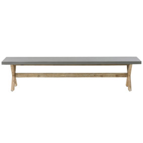 Garden Bench OLBIA 200 cm Concrete Grey