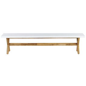 Garden Bench OLBIA 200 cm Concrete White